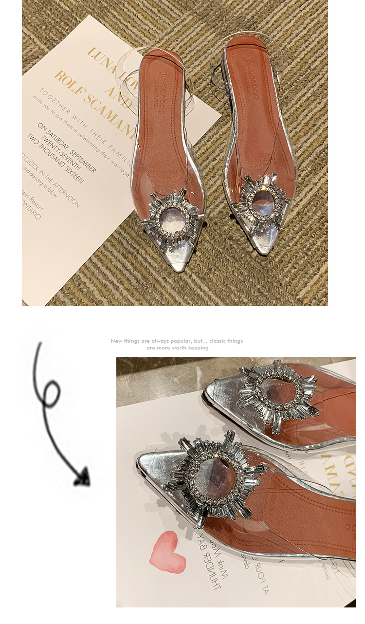 Sandali Sun Diamond 2024 Nuova fascia estiva trasparente con tacchi alti a punta Scarpe da donna Taglia 43_voghion.com
