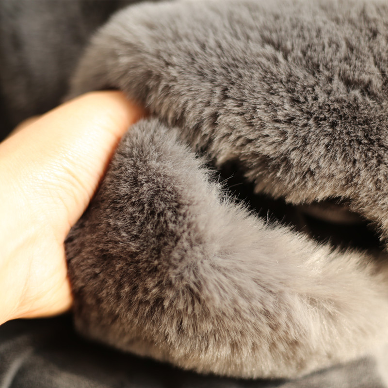 欧式轻奢高端仿兔毛毛毯灰色粉色大兔绒仿皮草大盖毯沙发毯子