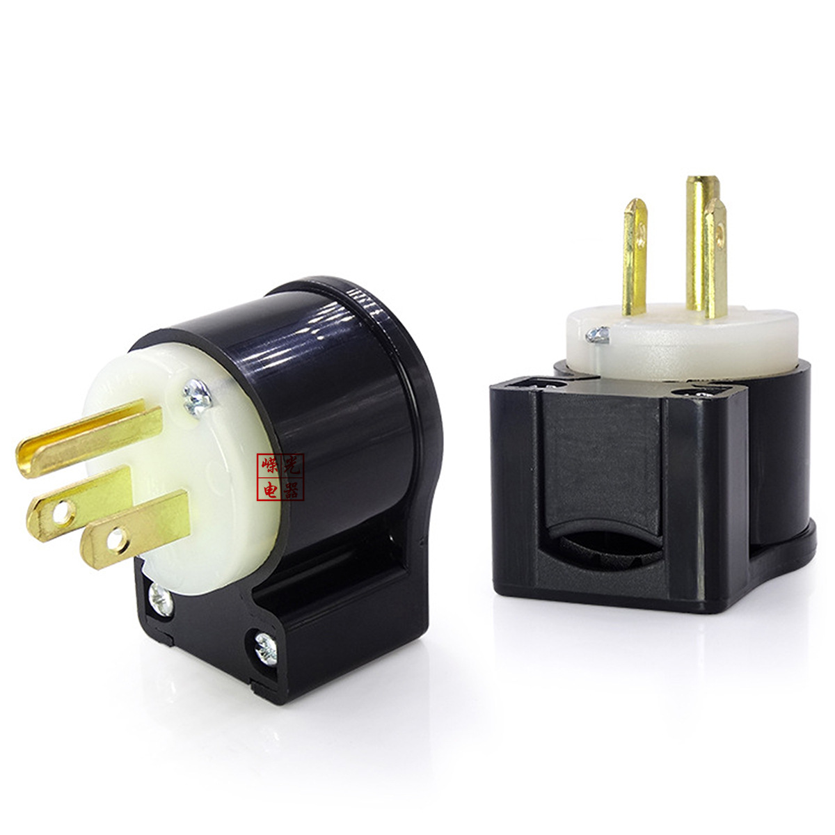 台湾产销J-810美标5-15P 15A 125V UL直角弯头UL90度半导体组装头