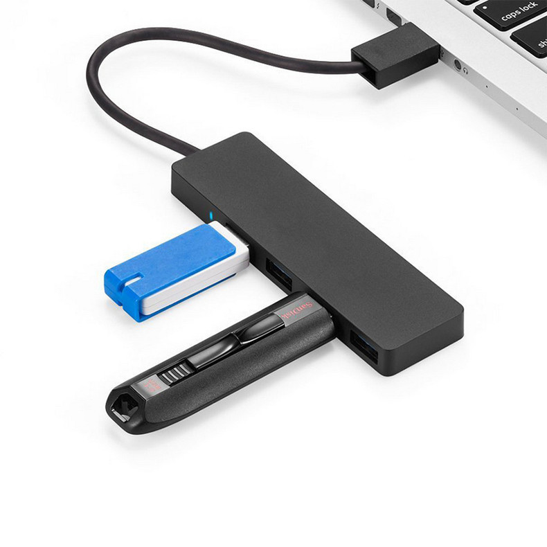 厂家直销 USB3.0hub超薄长条4口USB分线器 一拖四高速集线器 现货