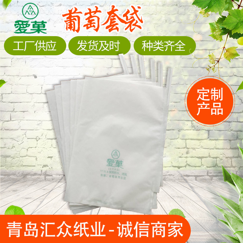 青岛厂家生产进口纸张葡萄套袋 水果套袋 白色水果套袋