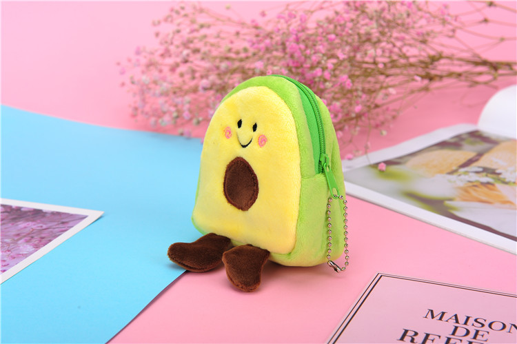 Unisex Fruit Plush Embroidery Zipper Kids Wallets display picture 4