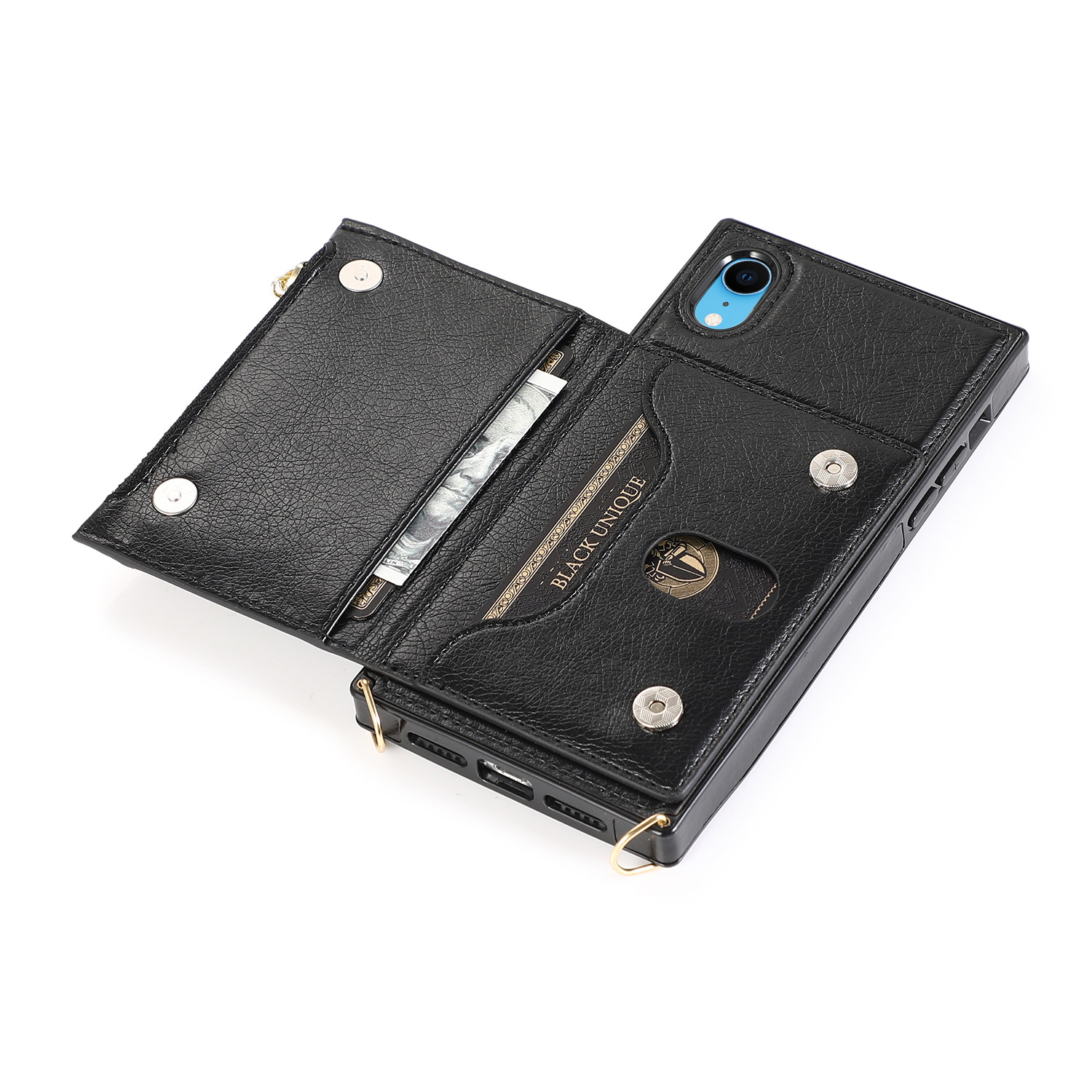 Crossbody Phone Case For Iphone 13 Wallet Protective Leather Cover_voghion.com