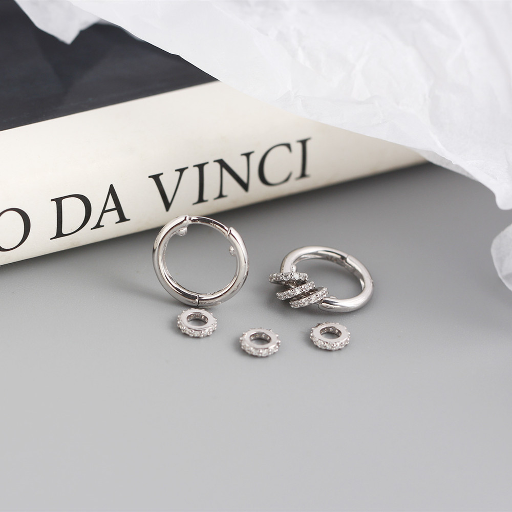 Geometric Original Design Luxurious British Style 925 Sterling Silver Gem Earrings display picture 10