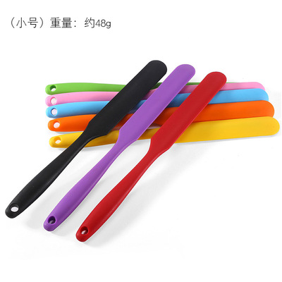 工厂现货小号马卡龙色小号硅胶长抹刀奶油抹平刀长刮刀易洗|ms