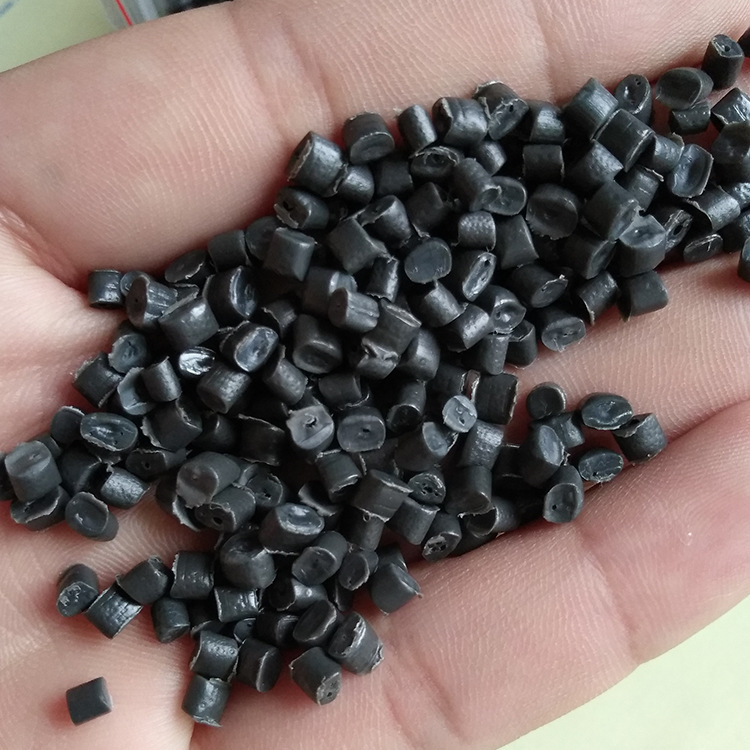 义乌HDPE黑色塑料颗粒 再生HDPE吹膜颗粒  管材HDPE再生料