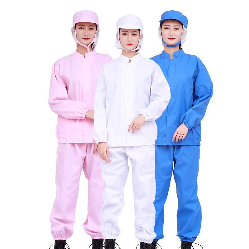 食品厂工作服套装长袖生产车间白色劳保服加工车间服秋冬食堂工装