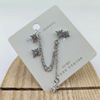 Universal earrings with tassels, silver needle, silver 925 sample, wholesale