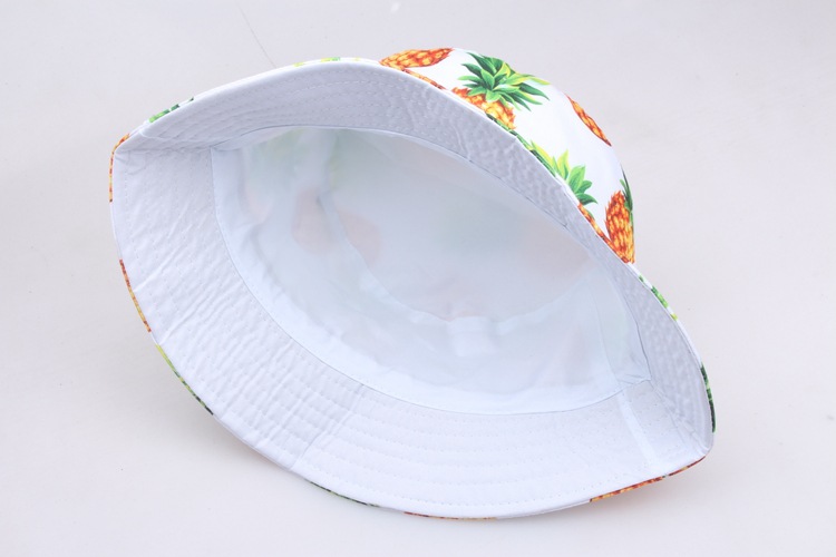 Unisex Basic Pineapple Flat Eaves Bucket Hat display picture 3