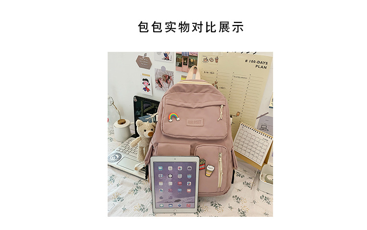 Fashion Spring New Cute Badge Backpack display picture 12