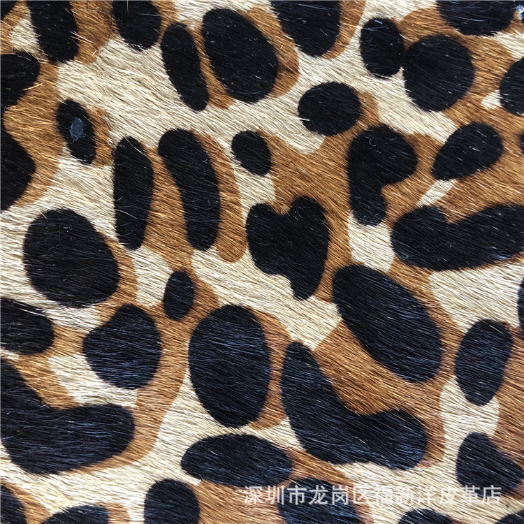 Manufactor Direct selling Horse fur Fur integrated Leopard Horsehair Silk screen style Good Top layer leather Cargo lifting Shortcut