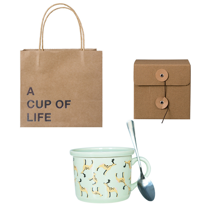 Taza de leche de dibujos animados para niños taza de cerámica creativa taza de café taza de animales taza de desayuno impresa logotipo