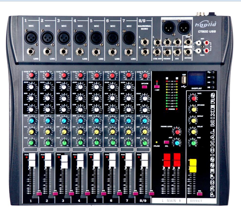 Hardy 8 Mixer effect USB major KTV stage show equipment Sound recording Bluetooth outdoors show