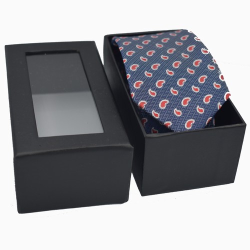 Manufacturer wholesale black kraft paper box tie box scarf box gift box cardboard box can be printed with logo