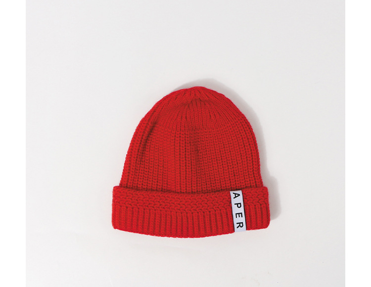 Fabric Core-spun Yarn Knitted Hat Solid Color Simple Children's Woolen Hat Wholesale Nihaojewelry display picture 2