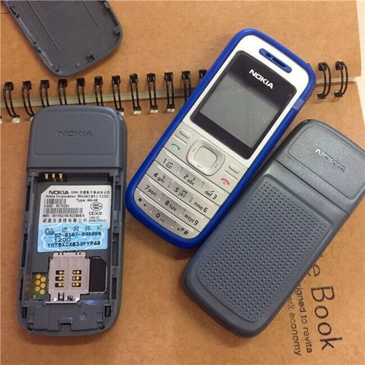 Yaao 1208 GSM 2G Flip Feature Phone for Elderly, Non-Smart with Physical Keypad, Black Blue Red