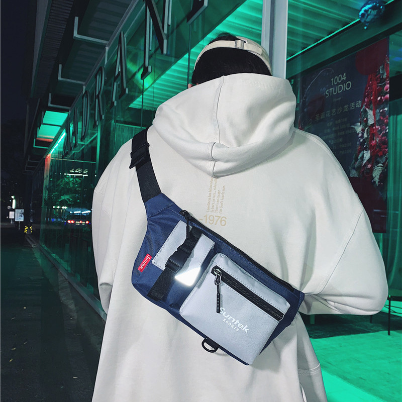 oxford waterproof Chest pack Korean Edition Chaopai work clothes Function Hit color Waist pack travel Messenger Small bag customized LOGO