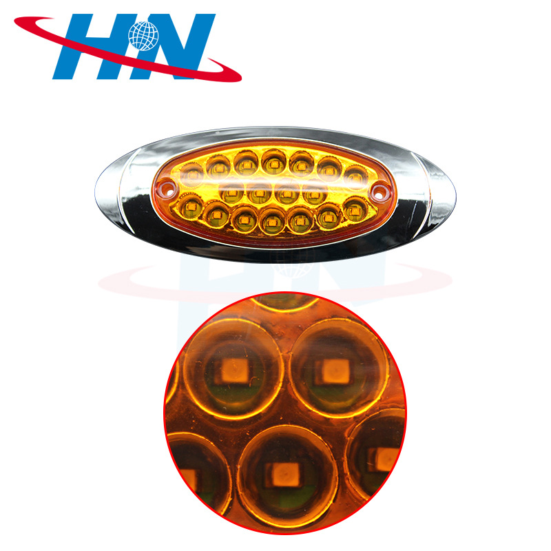 Oval camión cuerpo marcado luz lámpara 12V 18led