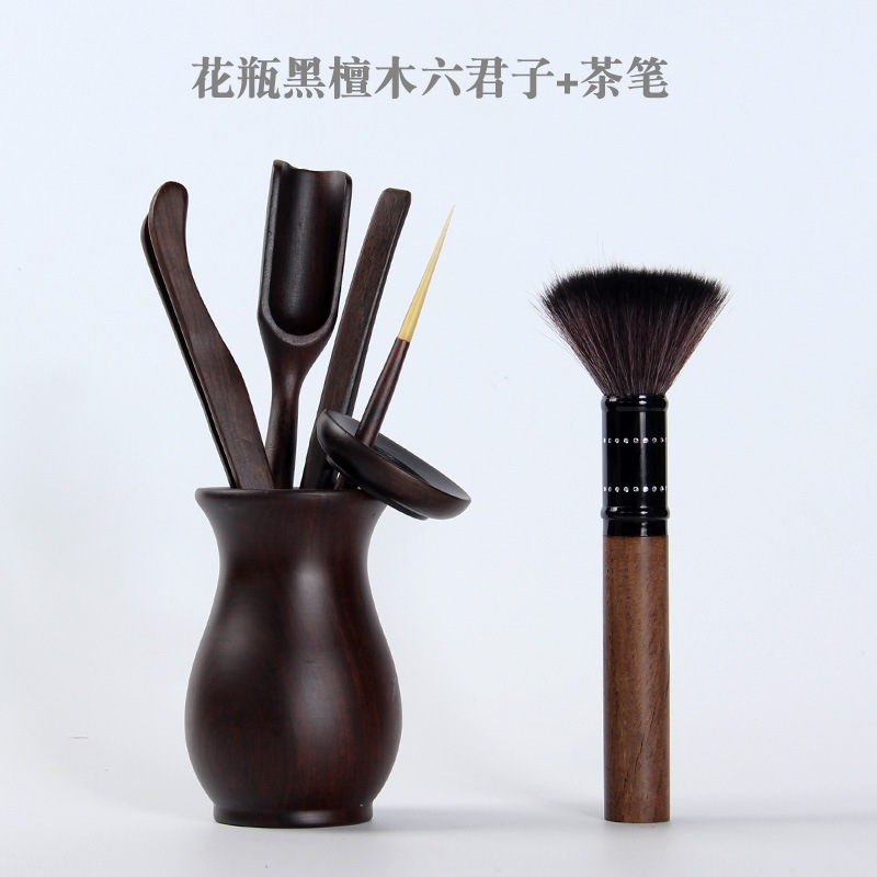 꽃병 에보니 여섯 신사 + 티 펜