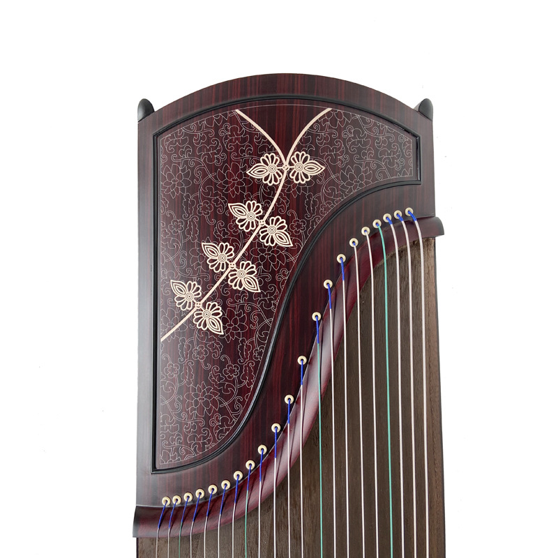 黄河风 厂家批发古筝 演奏考级古筝 黑檀浅刻银丝古筝 多图混批