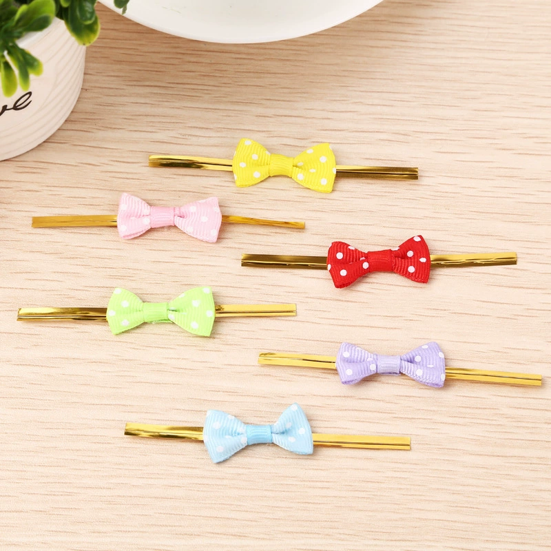 Выпечка упаковка точка галстук-бабочка проволока герметизация леденец галстук проволока печенье упаковочная сумка галстук лента