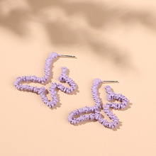 2g Weight Earrings, Ear Studs Classification Wedding, Travel Occasion Bow Knot Pattern Women'S Gender White, Pink, Purple Color Fashion New Three-dimensional Butterfly Korea Trendy Fashion Wild Resin Earrings Wholesale Nihaojewelry 4