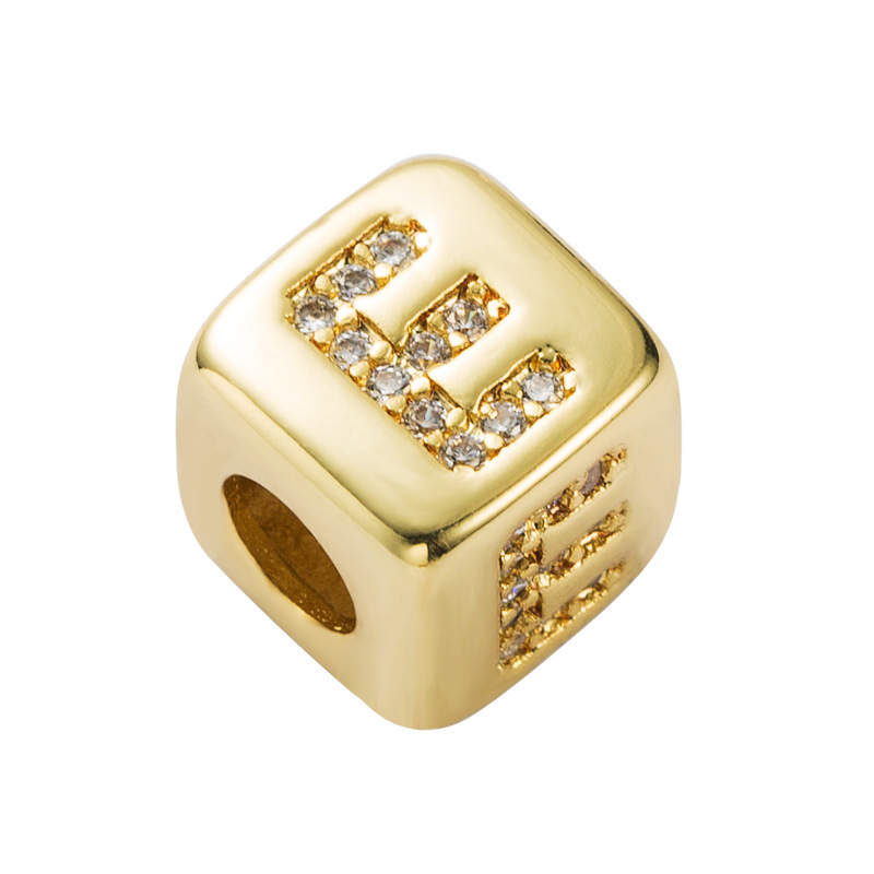 Bracelet explosion bracelet alphabet bracelet brass micro-inlay couple red rope pull DIY jewelry who