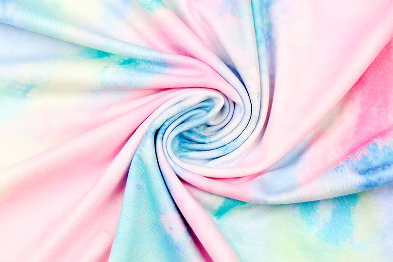 women's gradient color tie-dye short-sleeved loose T-shirt NSKX8460