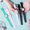 Silica gel children's watch for leisure, internet celebrity, Korean style, simple and elegant design, for secondary school