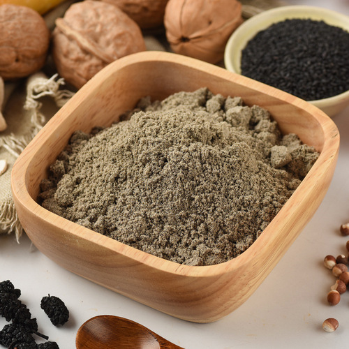 Black sesame, walnut, mulberry, black rice flour, black sesame paste, whole grain meal replacement powder, canned 600g breakfast food