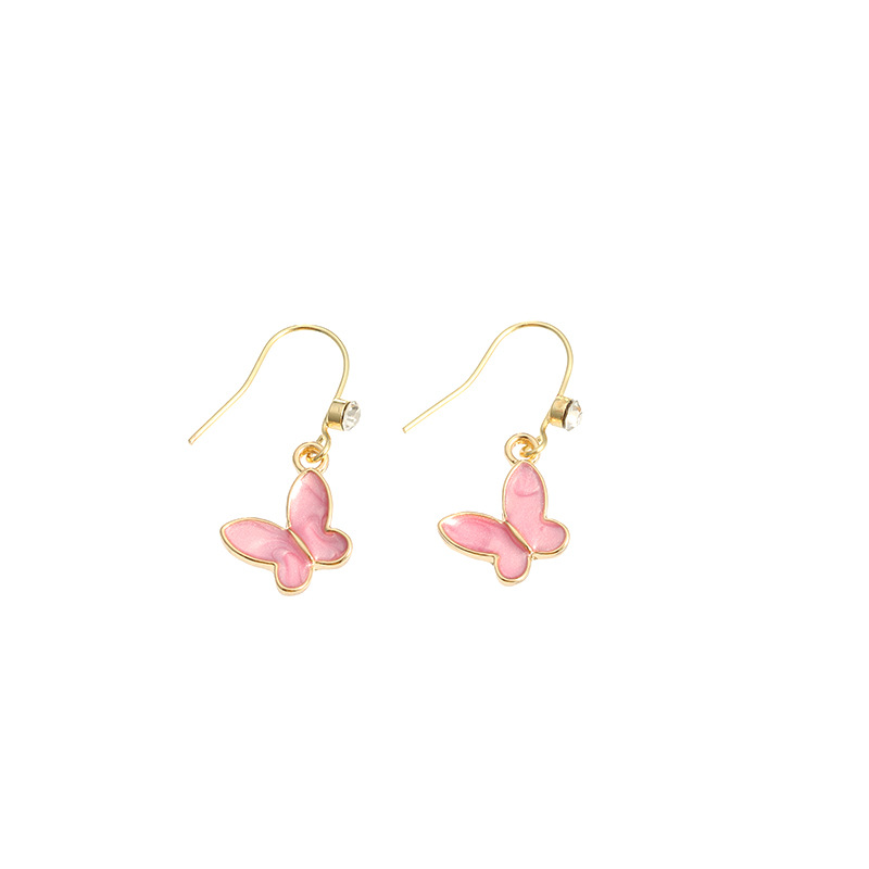 fashion jewelry new candy color dripping butterfly earrings temperament butterfly earrings wholesale nihaojewelry NHNZ218908picture25