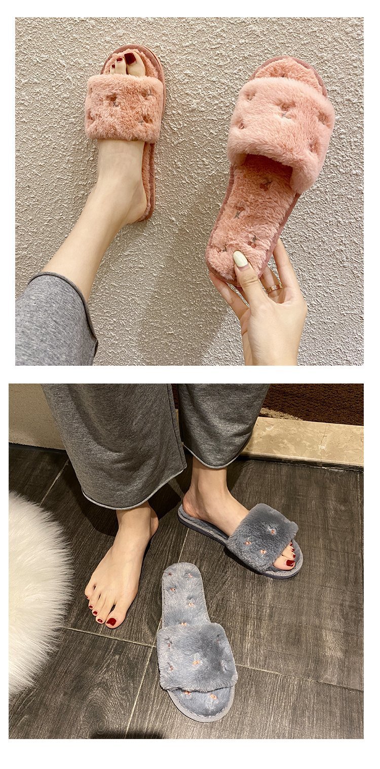 fashion warm no-slip plush slippers  NSPE35017