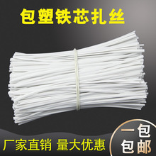 0.55mm铁丝PVC塑料包胶包塑园艺扎丝铁芯电线扎线绳鼻梁条扎带