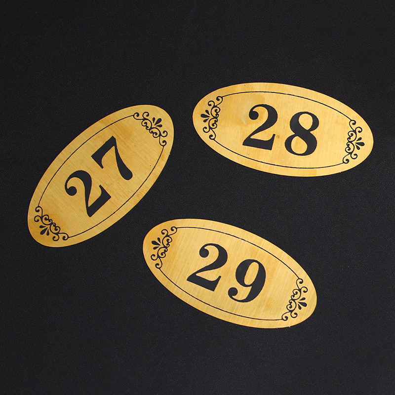 钛金凹字门牌号可定制腐蚀底小区住户牌电镀金色个性门牌字号定做