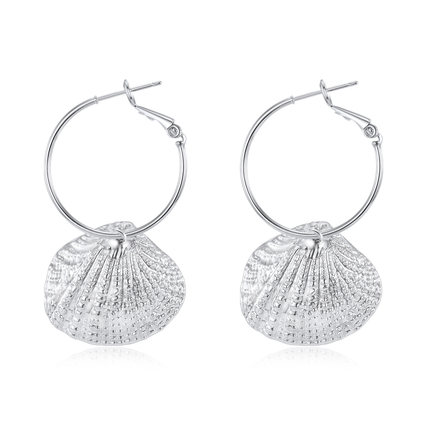 New Fashion Natural Shell Earrings Silver Shell Earrings Earrings Wholesale display picture 1