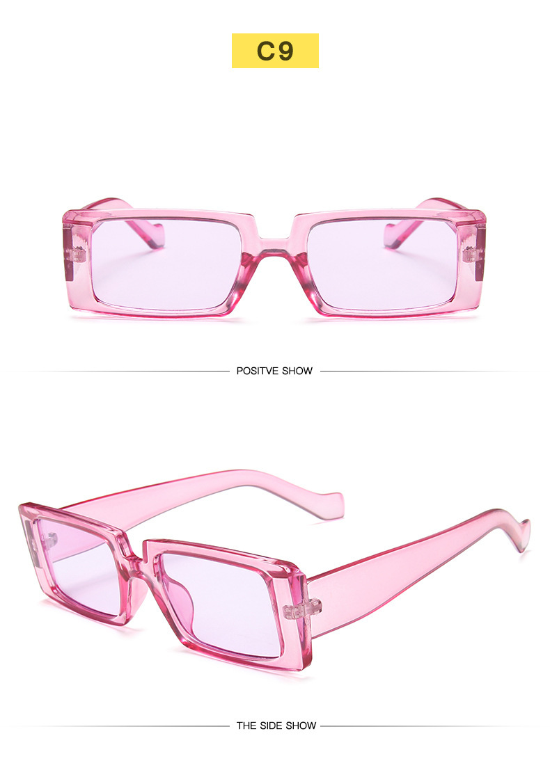 Fashion Small Square Transparent Sunglasses display picture 4