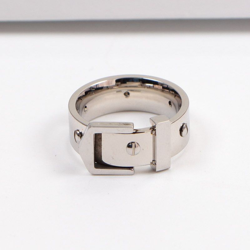 Daily Occasion Titanium Steel Material 1 Piece Fashion Rhombus Titanium Steel Plating Rings