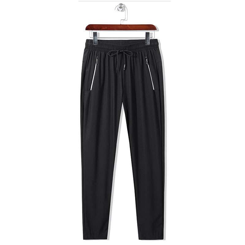 夏季大码弹力冰丝裤速干裤男士运动长裤|ms