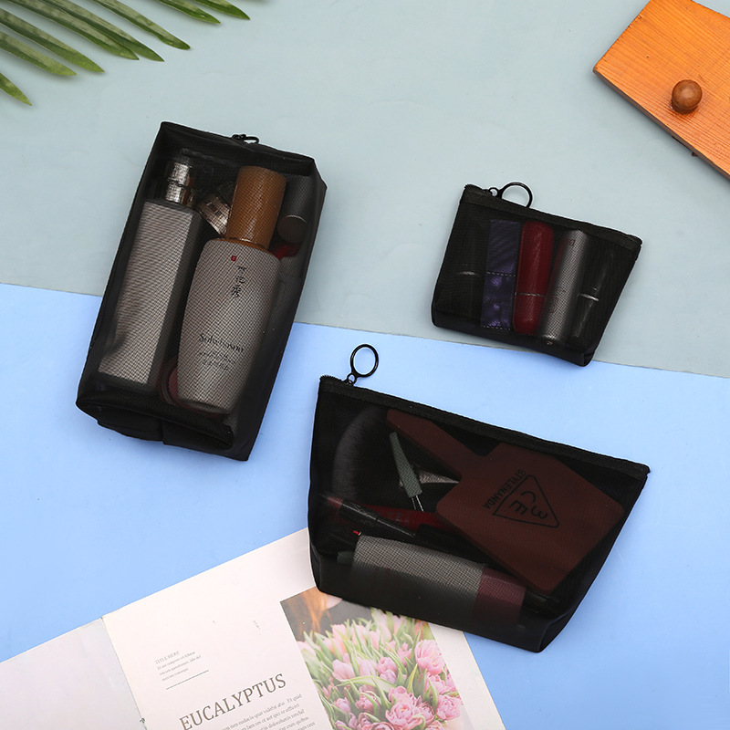 Nylon Mesh Solid Color Fashion Portable Storage Bag display picture 1