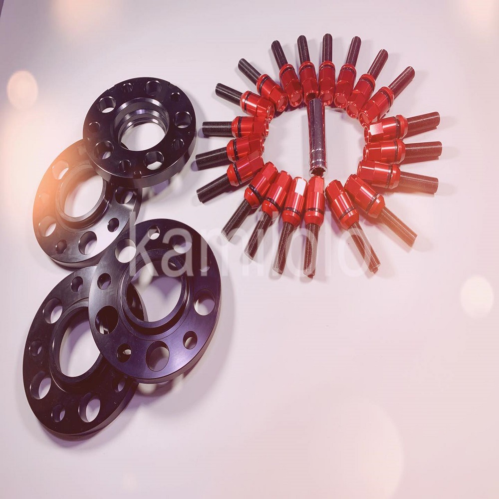 汽车改装套件适用宝马轮毂法兰盘5*120 15mm/20mmM12*1.5螺栓螺母