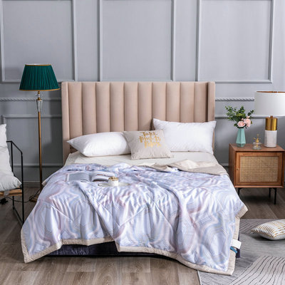 廠家批發莫代爾夏被 單雙人薄空調被 冰絲夏涼被可水洗 壹件代發