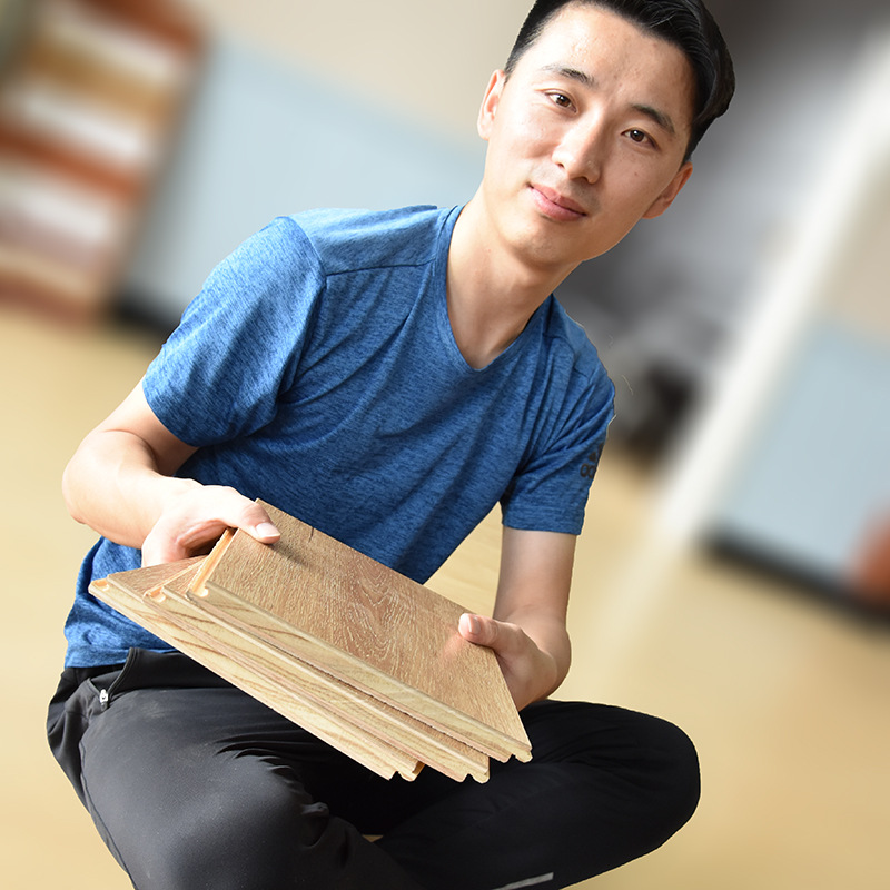 新三层实木复合强化地板15mm家装工装地暖儿童房封蜡7层|ms