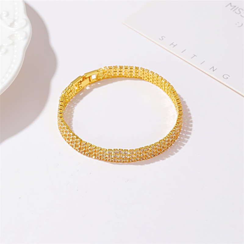Nouveau Bracelet Diamant Simple À Trois Rangs display picture 4