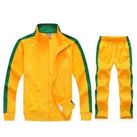足球服长袖秋冬新款休闲运动套装金光绒外套比赛训练服夹克批发
