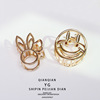 Golden metal brand crab pin, hairgrip, South Korean goods, hairpins, hair accessory, internet celebrity
