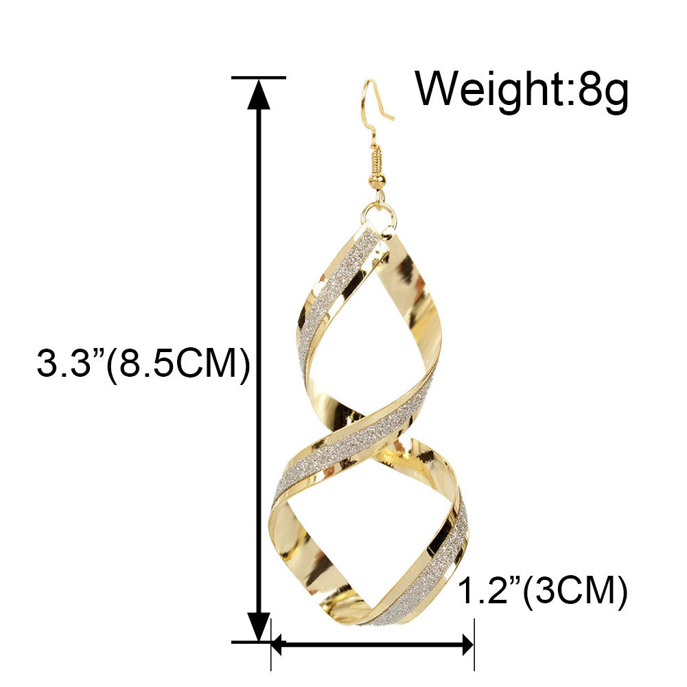 Fashion Geometric Spiral Cross-border Wild Earrings Ladies Personality Wild Retro Earrings Wholesale Nihaojewelry display picture 1