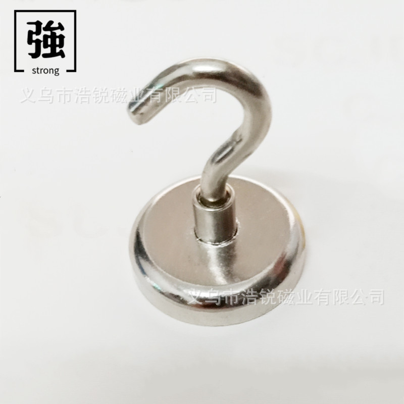 厂家直销 磁性挂钩强磁 磁性吸盘 磁铁钩子 锅磁 磁力挂钩D32mm