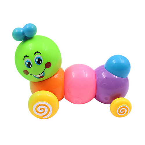 Seven-color spring-loaded caterpillar toy, wind-up caterpillar children's educational spring toy, street stall supply wholesale