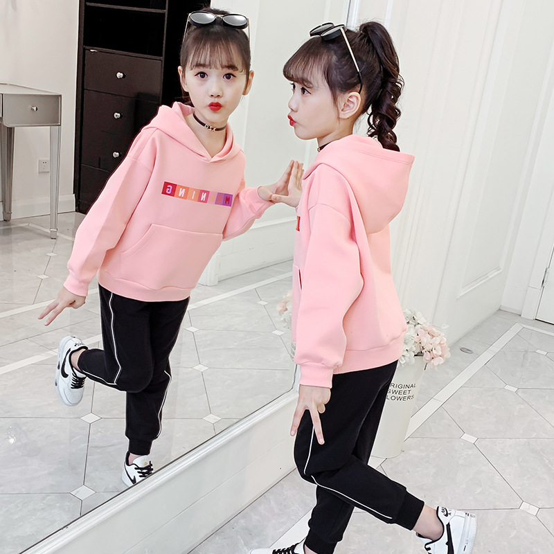 Autumn fashionable sweatshirt with hood