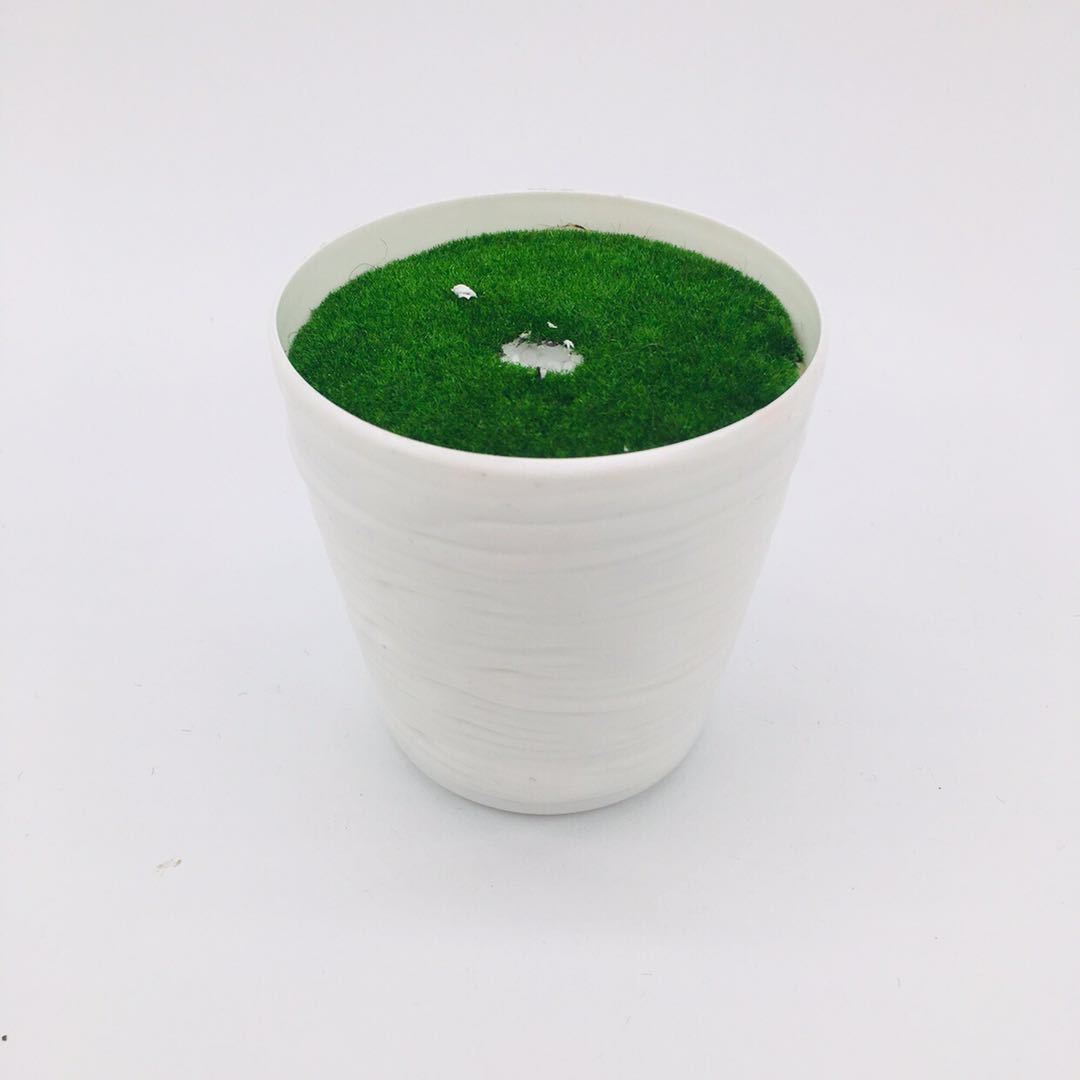 The manufacturer supplies green plant simulation flowerpots with faux bark patterns, plastic weighted flowerpots with foam detail image 2